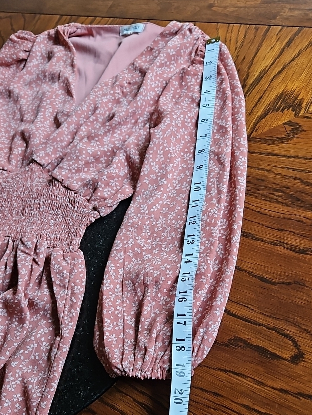 Miley+Molly Smocked Ruffled Hem Boho Chic Cottagecore Dress S - Picture 15 of 15